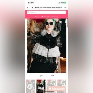 Fringe Co Fringe Vest Black/Silver